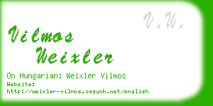 vilmos weixler business card